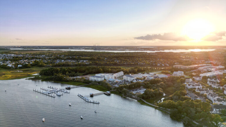 Drone Shot of Daniel Island in Charleston, SC